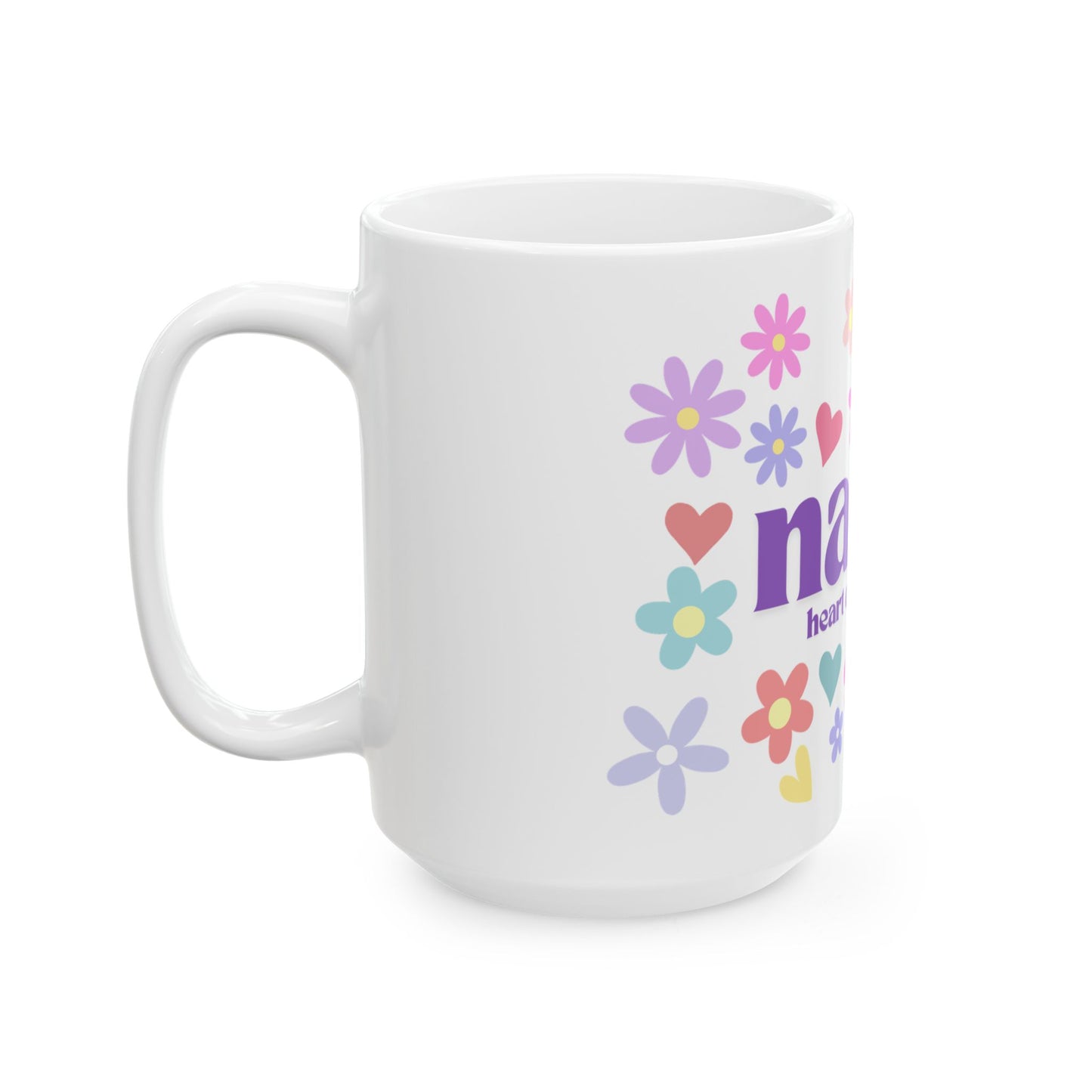 Heart of the Bahay Ceramic Mug - Nanay Floral Design (11oz, 15oz)