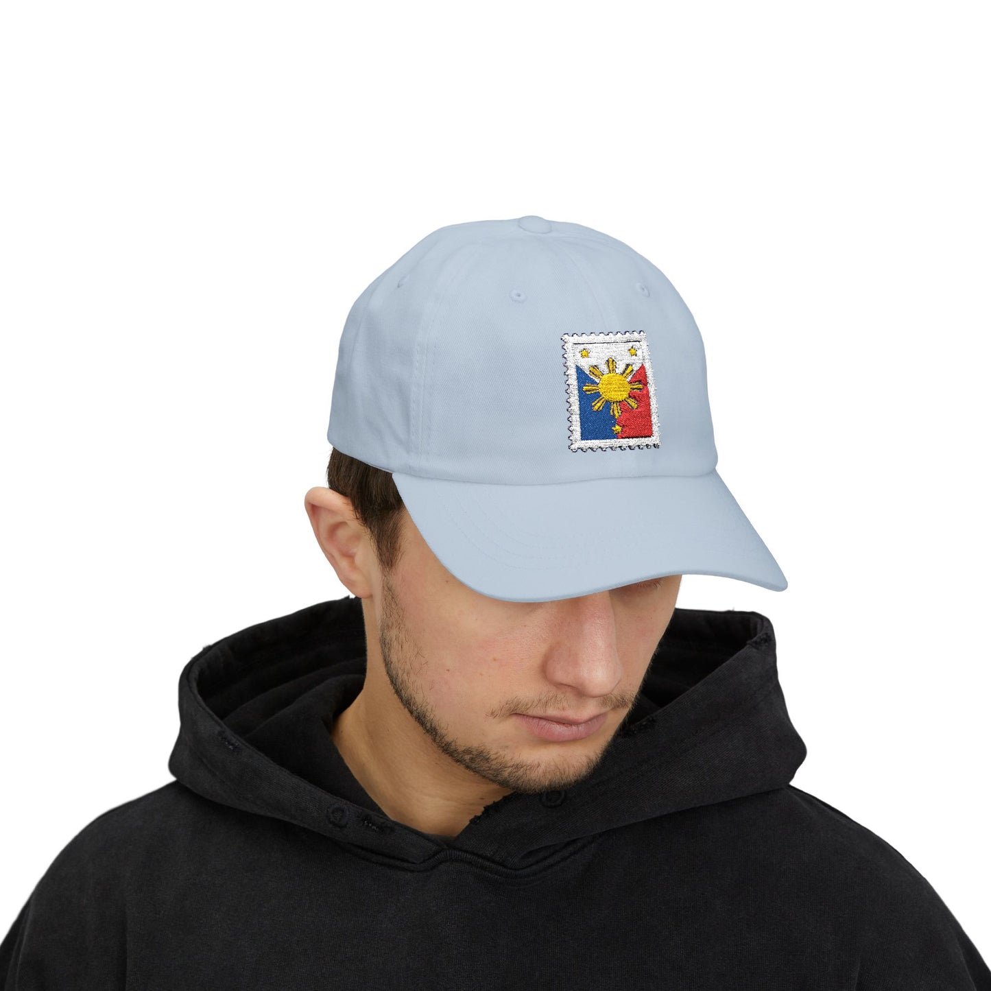 Classic Dad Cap with Philippine Stamp Design, Filipino Heritage Hat, Casual Summer Accessory, Gift for Dads, Unisex Cap